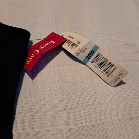 Rafaella Women 20W navy and teal shift style sleeveless dress, NWT - Picture 3 of 7